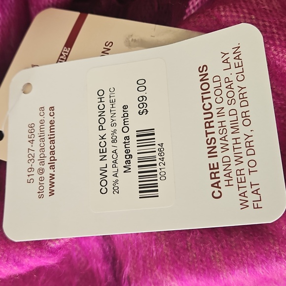 NWT Alpaca Time Poncho - Picture 6 of 6